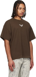 ALEXANDER DIGENOVA Brown Logo Inside Out T-shirt