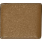 Marni Khaki Contrast Stitching Leather Bifold Wallet
