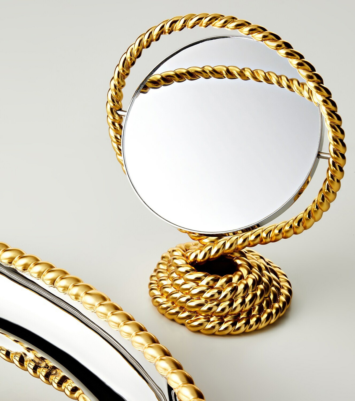 L'Objet x Jessica McCormack stainless steel vanity mirror