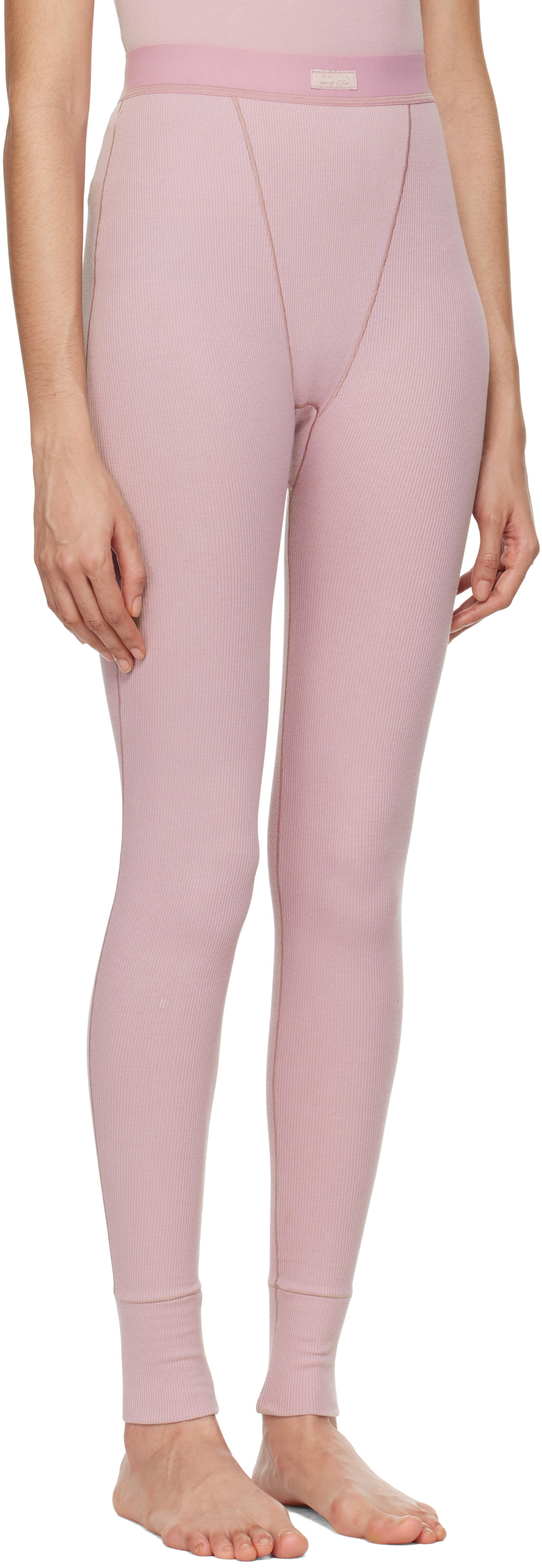 SKIMS Purple Cotton Rib Leggings