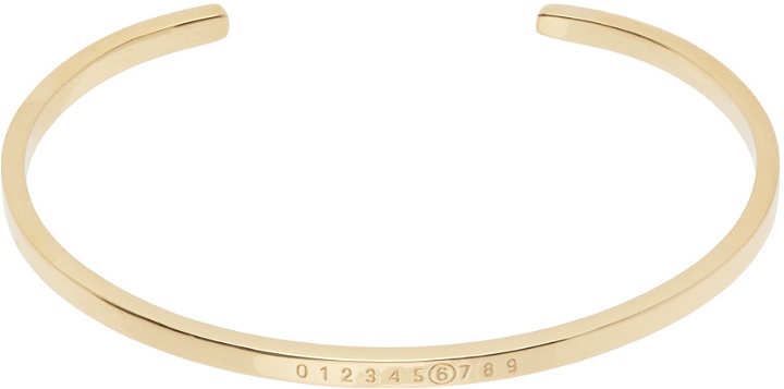 Photo: MM6 Maison Margiela Gold Numeric Minimal Signature Bracelet