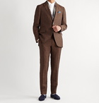 ETRO - Slim-Fit Slub Linen Suit Trousers - Orange