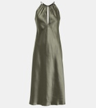 Nili Lotan Eglantine halterneck silk midi dress