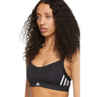 adidas Originals Black All Me 3-Stripes Sports Bra