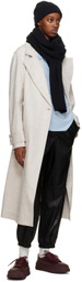 Joseph Black Luxe Cardigan Stitch Scarf