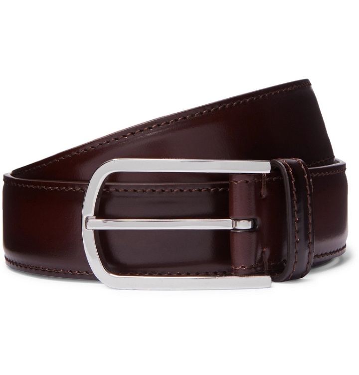 Photo: Brunello Cucinelli - 3cm Dark-Brown Leather Belt - Brown