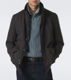 Thom Sweeney Leather-trimmed car coat