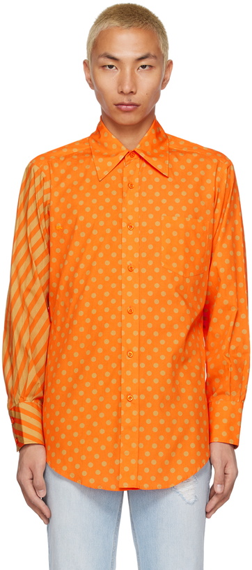 Photo: ERL Orange Polka Dot Shirt