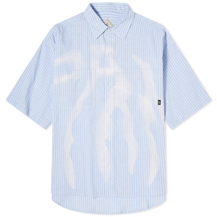 Photo: P.A.M. Men's Cadence Boxy Short Sleeve Shirt in Blue Stripe