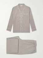 Derek Rose - Ledbury 96 Printed Cotton-Poplin Pyjama Set - Brown