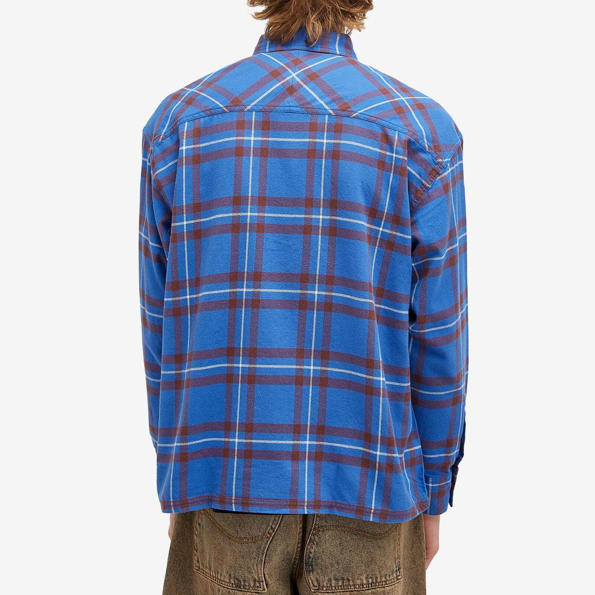 Neighborhood Men's Tartan Check Shirt in Blue Neighborhood