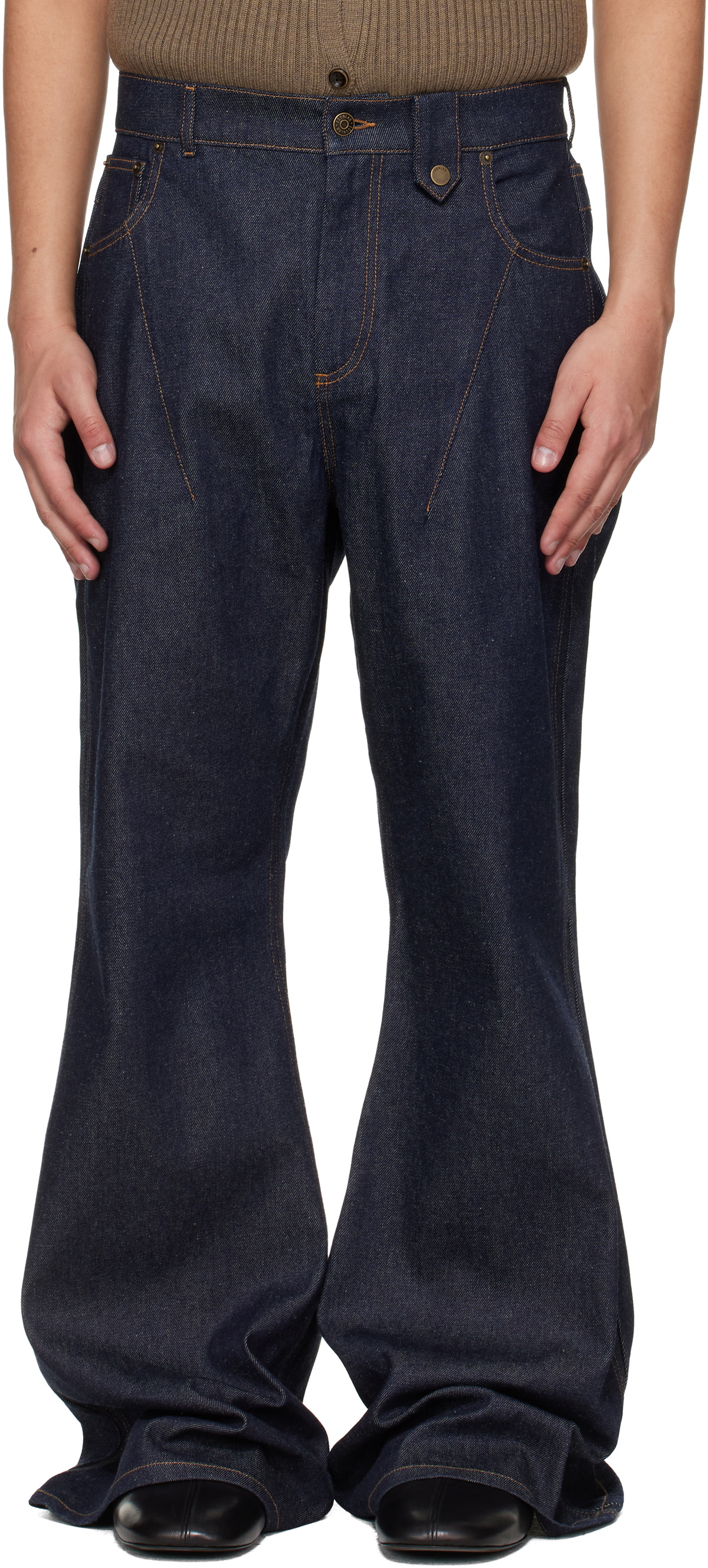 EGONlab Black & Navy Tailored Track Pants EGONlab