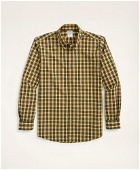 Brooks Brothers Men's Regent Regular-Fit Original Broadcloth Sport Shirt, Tartan | Yellow