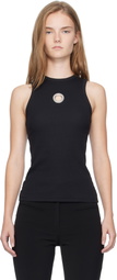 Rabanne Black Cotton Tank Top