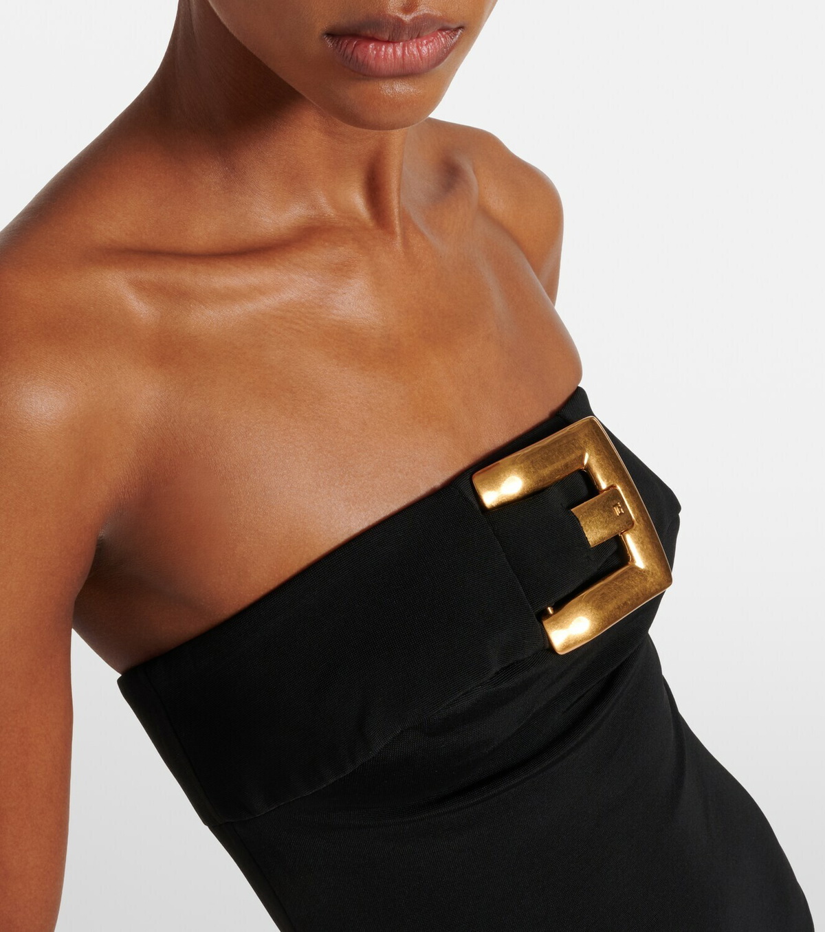 Balmain Strapless crêpe bodysuit