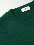 Etro - Logo-Flocked Virgin Wool Sweater - Green