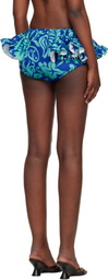 Dries Van Noten Blue Ruffled Briefs
