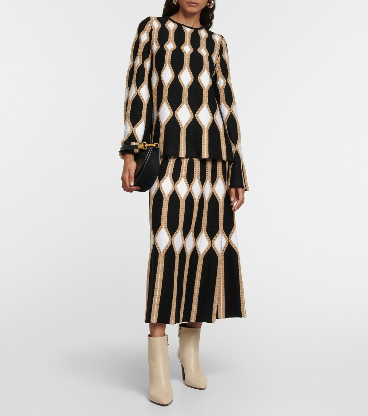 Chloé Intarsia wool and silk sweater