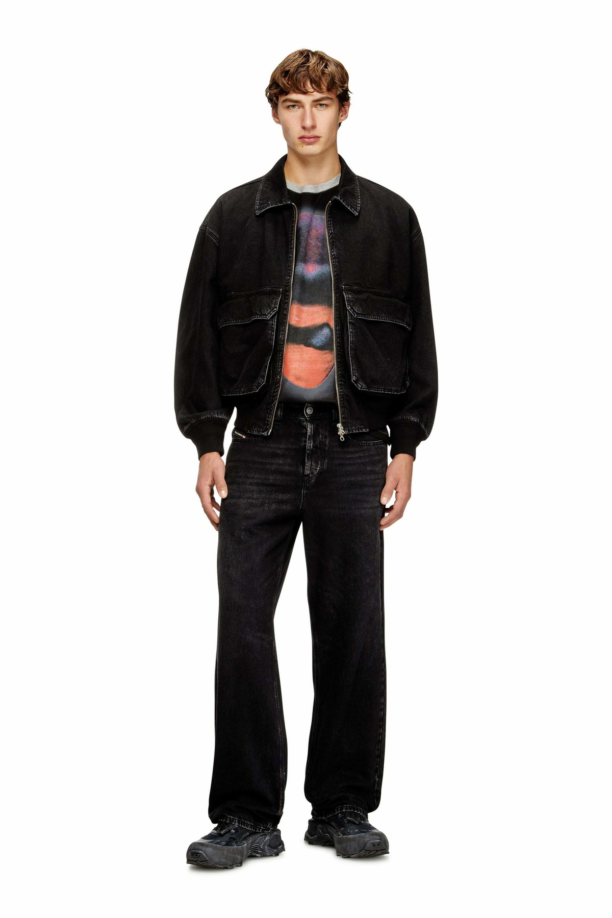 Diesel Jacket in denim - Denim Jackets - Unisex - Black