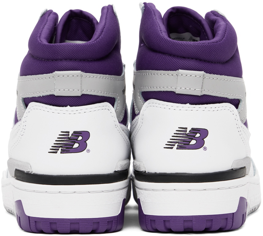New Balance White & Purple 650 Sneakers New Balance