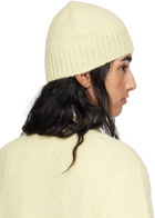 Jil Sander Yellow Irregular Texture Wool Beanie