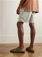 James Perse - Straight-Leg Cotton-Blend Twill Shorts - Gray