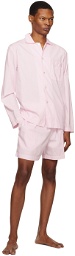 Tekla Pink Oversized Pyjama Shirt