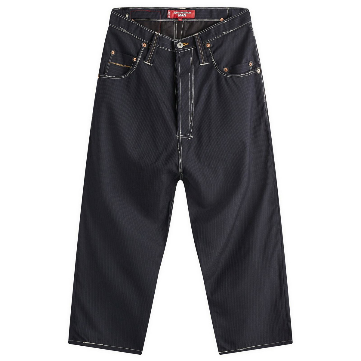 Junya Watanabe MAN Men's x Levi's Wool Stripe Jeans in Navy