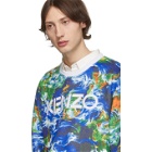 Kenzo Blue Kenzo World Sweatshirt