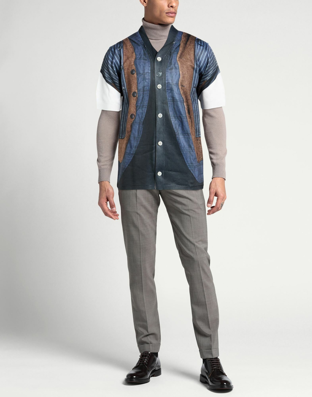 Comme Des Garçons Mens Cardigan Slate in Blue