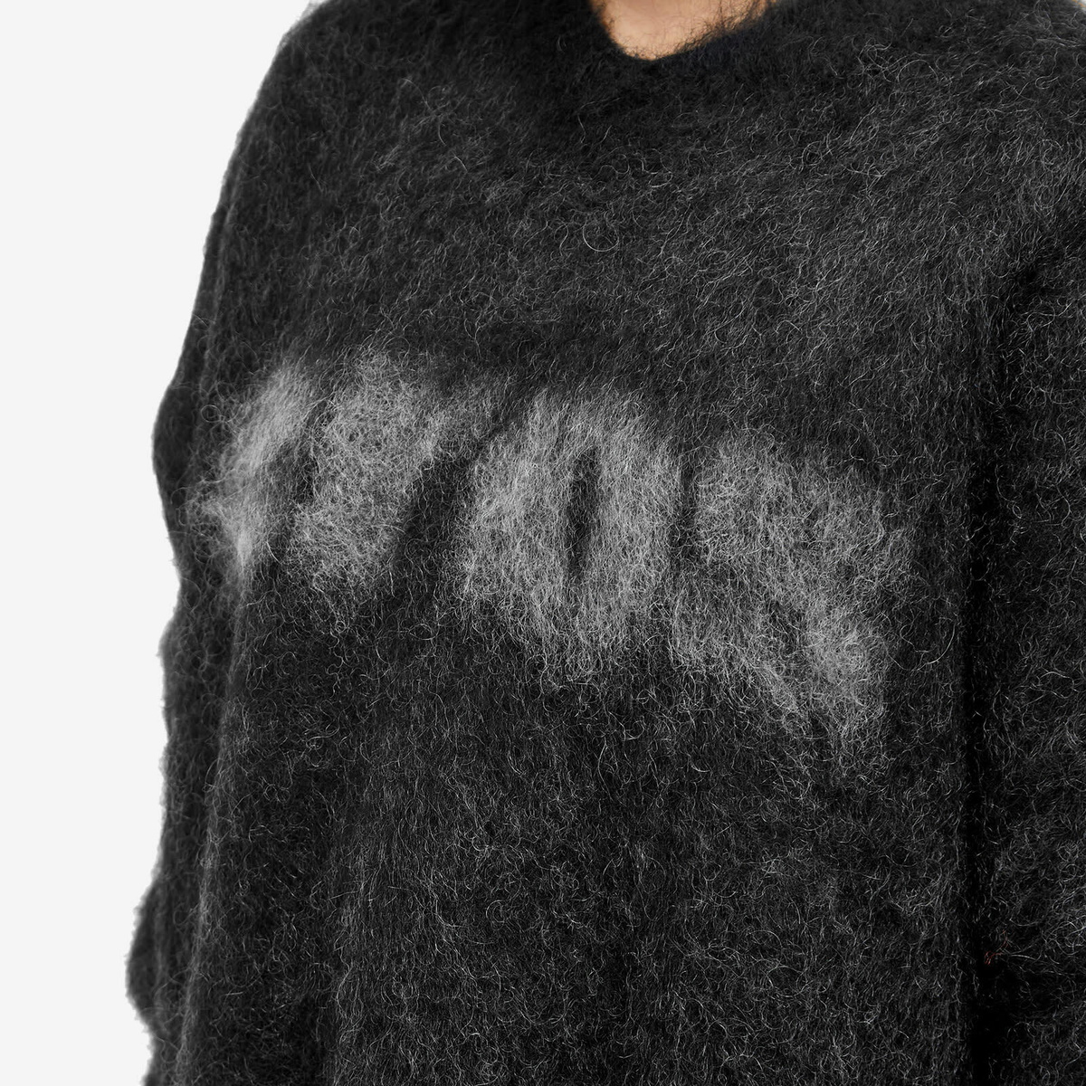 Martine Rose Women's Brushed Mohair Eros V-Neck Jumper in Black