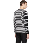 Givenchy Black and White Animal Striped Sweater