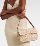 Staud Timmy Small crochet raffia shoulder bag