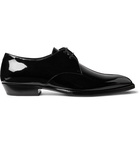 SAINT LAURENT - Wyatt Patent-Leather Derby Shoes - Black