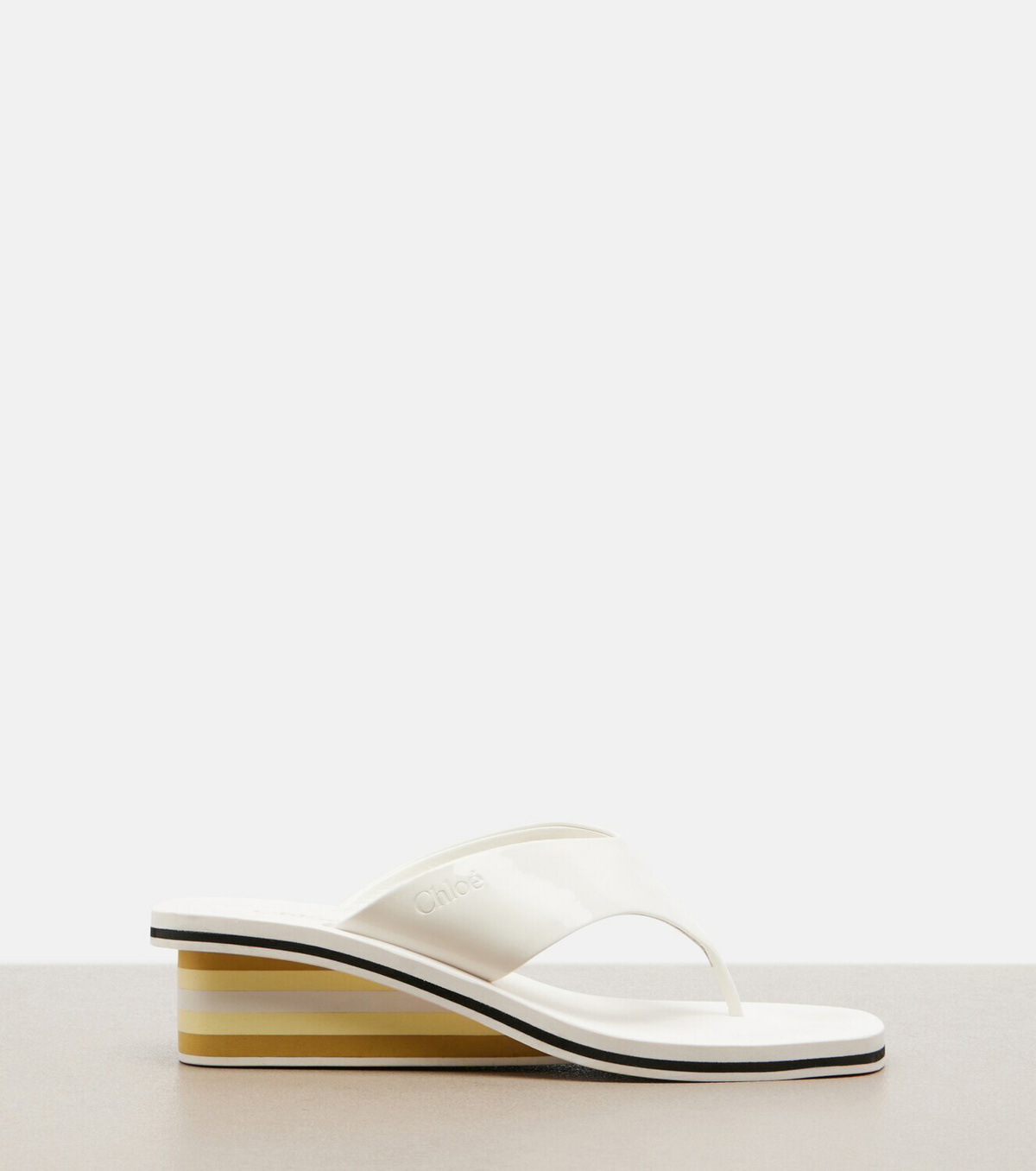Chloé Swimming Cool patent leather thong sandals