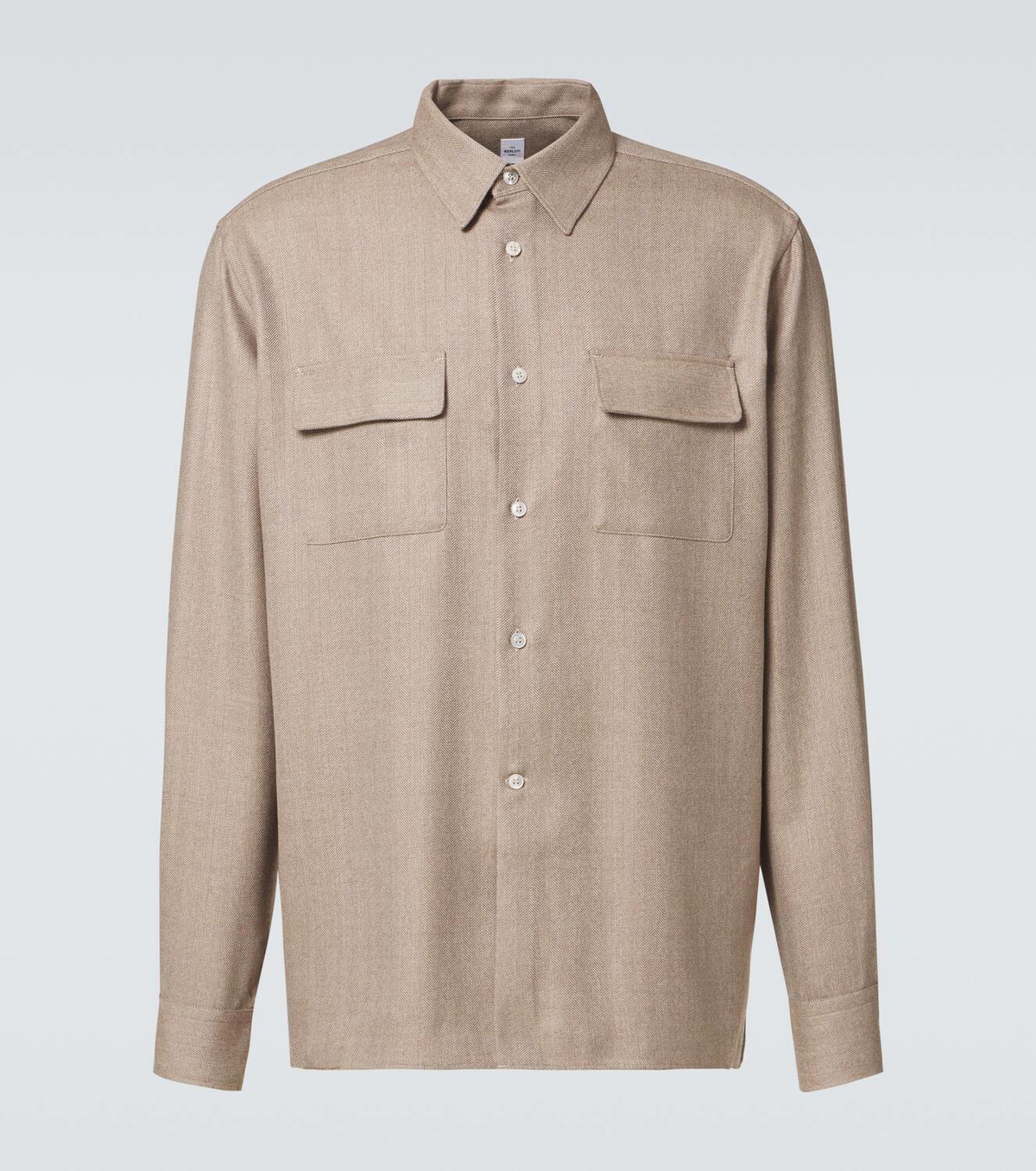 Berluti Herringbone wool shirt