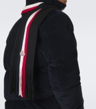 Moncler Logo virgin wool scarf