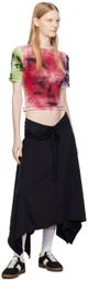 Emily Watson Black Handkerchief Bowtie Midi Skirt