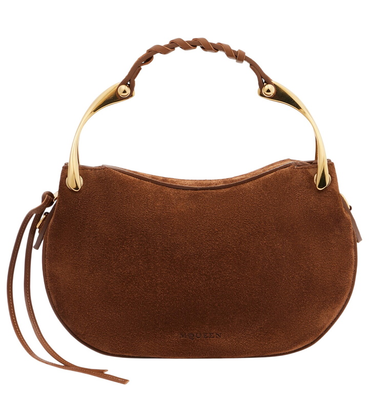 Photo: McQueen Wishbone Mini suede top-handle bag