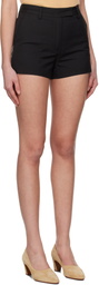 Nothing Written Black Micro-Cotton Chino Shorts