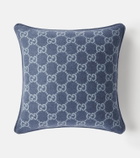 Gucci GG jacquard wool and cashmere cushion