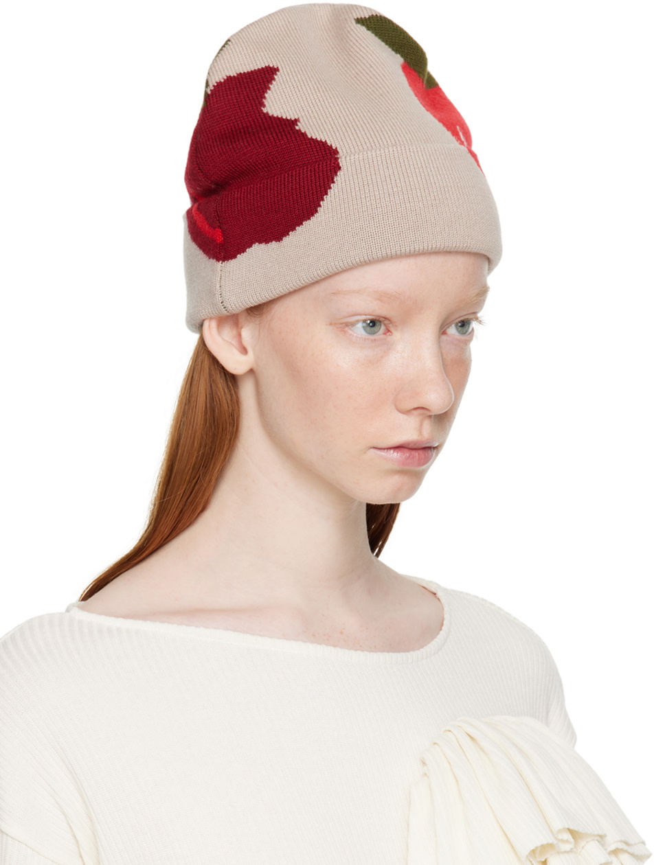 JW Anderson Beige Apple Beanie JW Anderson