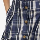 Beams Boy Women's Check Skirt in Navy Chalk