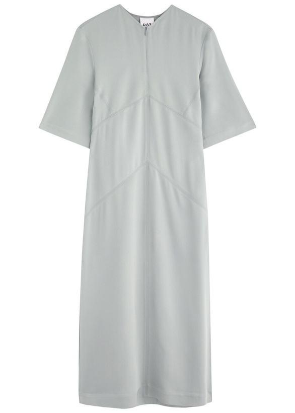 Photo: Day Birger ET Mikkelsen Micca Panelled Twill Midi Dress Grey
