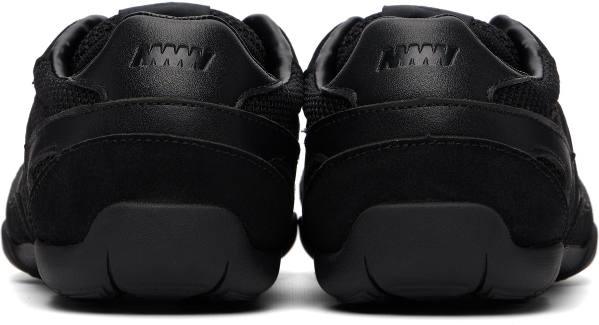 Hugo Black Mixed-Material Sneakers