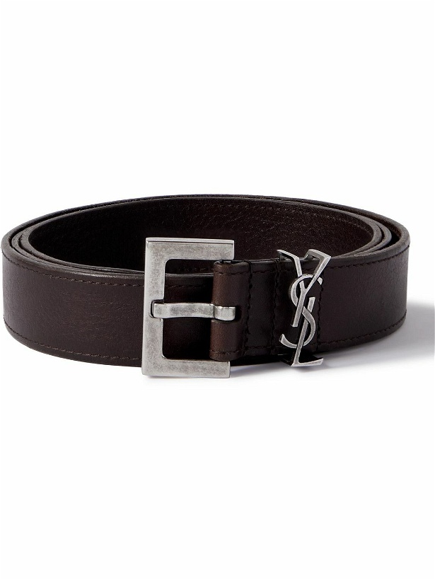 Photo: SAINT LAURENT - 3cm Leather Belt - Brown