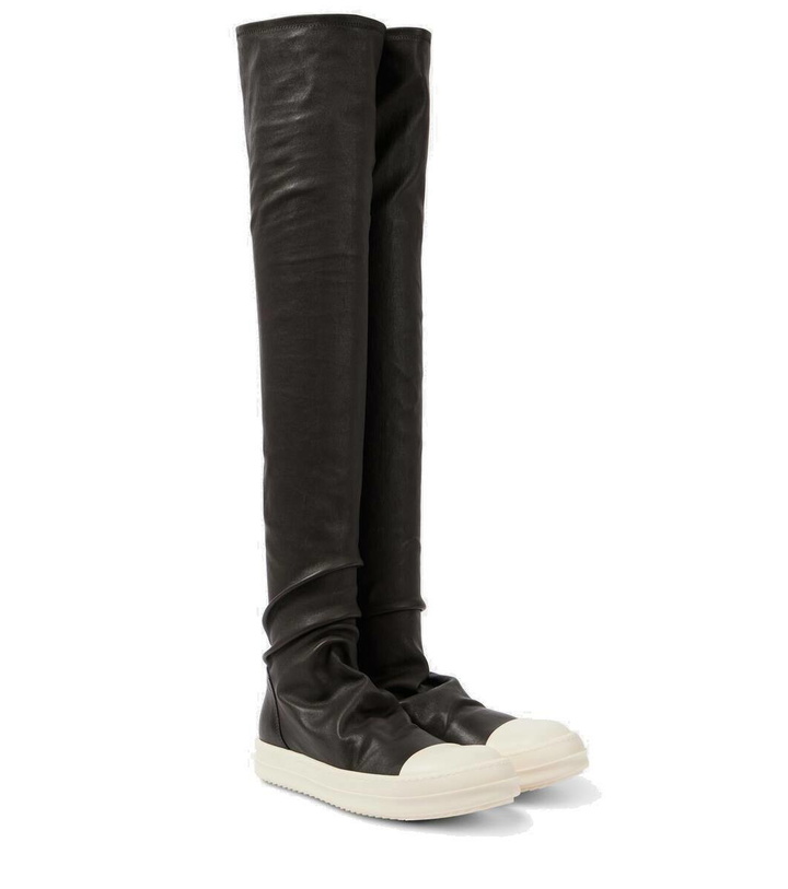 Photo: Rick Owens Stocking knee-high leather sneakers