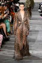 Etro - Leopard-print cutout silk gown