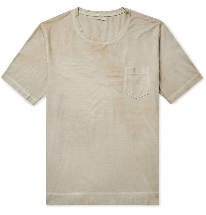 Photo: Massimo Alba - Panarea Garment-Dyed Cotton-Jersey T-Shirt - Neutrals