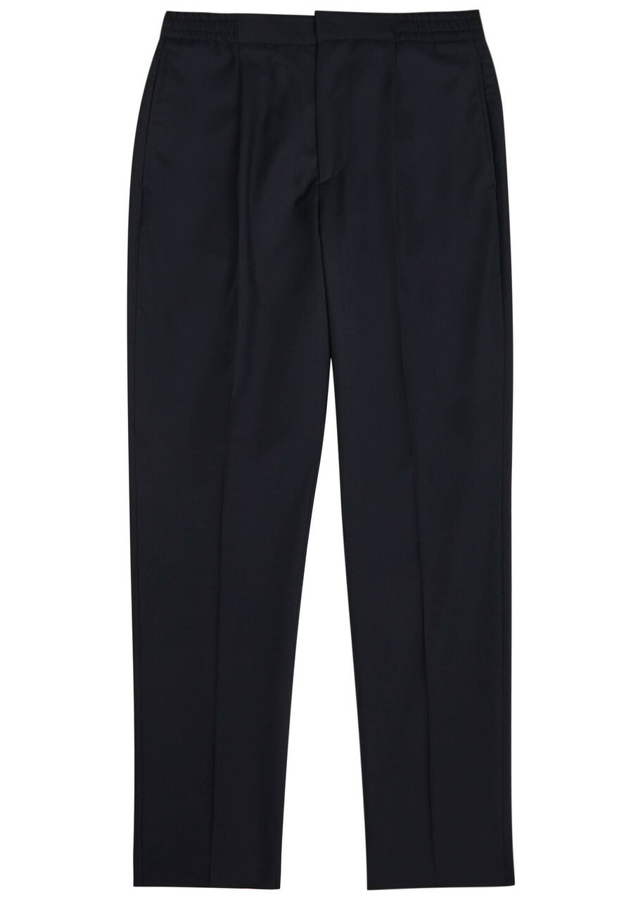 Officine Générale Drew Tapered Wool Trousers Navy